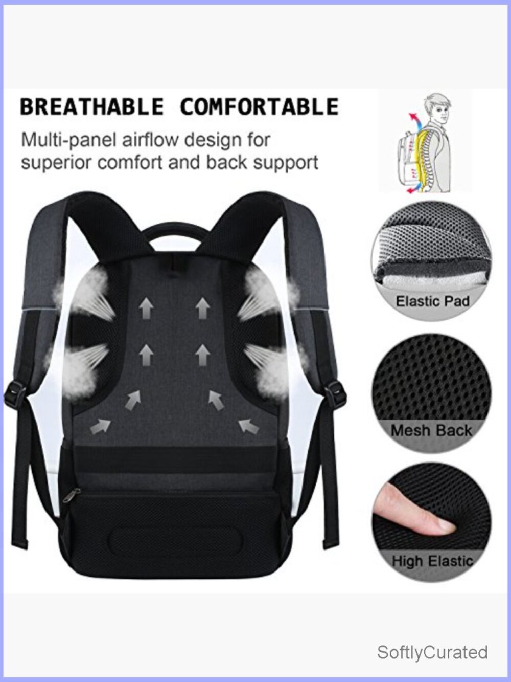 Anti Theft Laptop Backpack Business Travel Water Resistant College Bag - Picture 5 of 6
